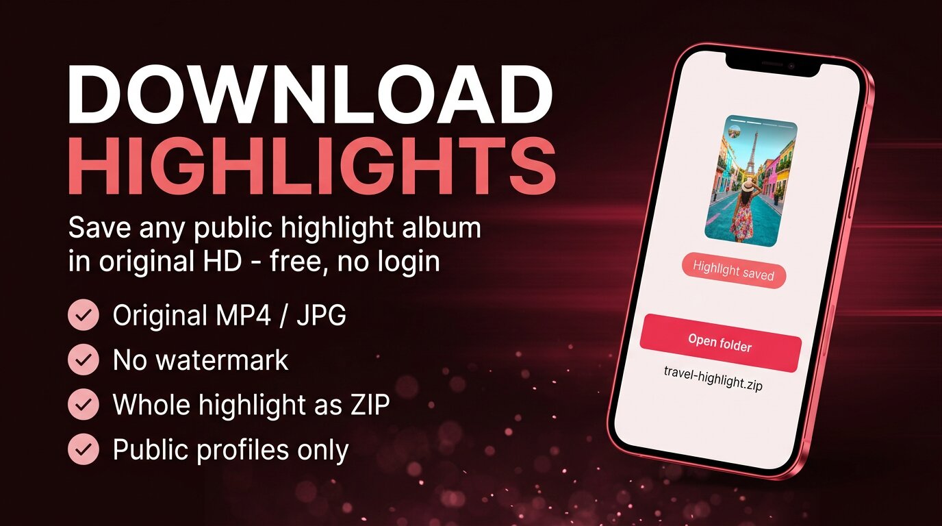 How to Download Instagram Highlights in HD (No Watermark)