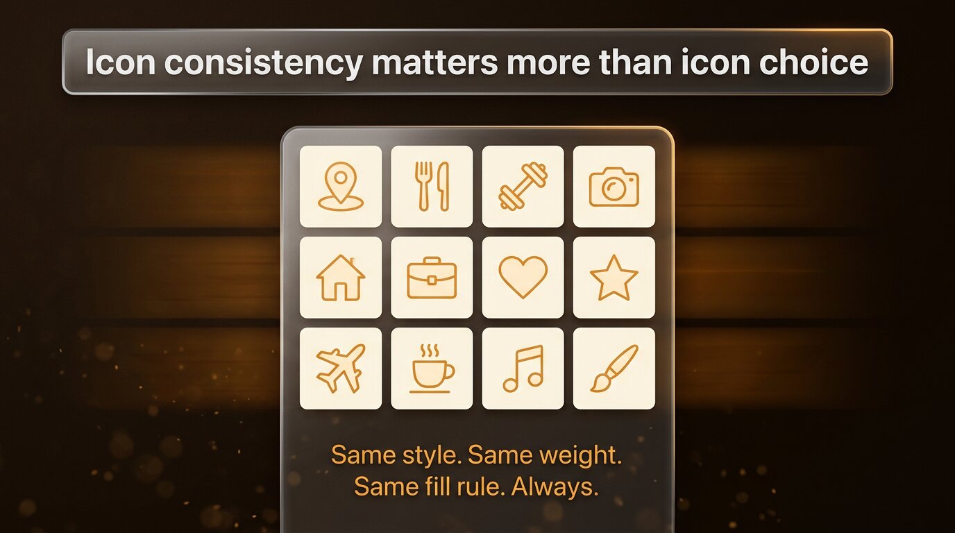 Twelve icons in matching line-art style on cream background