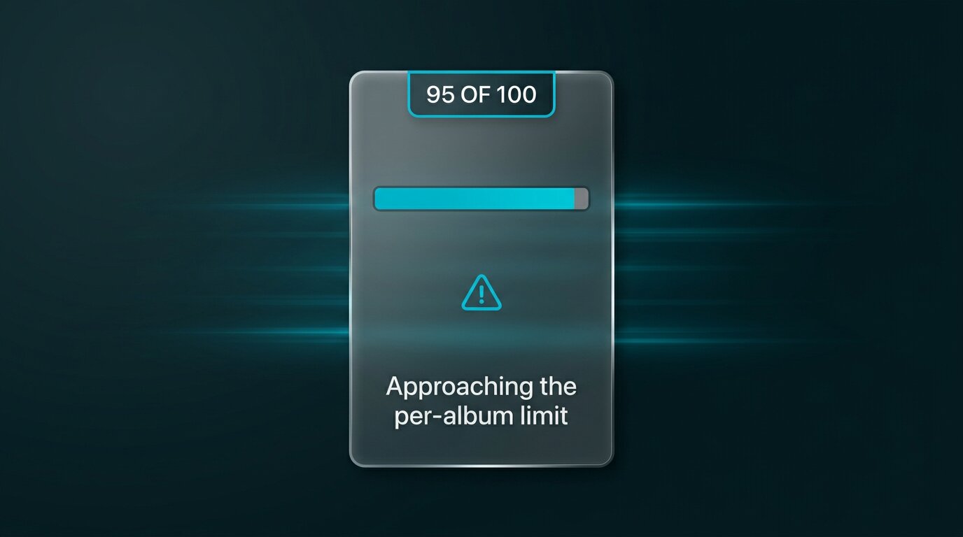 Progress bar showing 95 of 100 stories with cyan warning