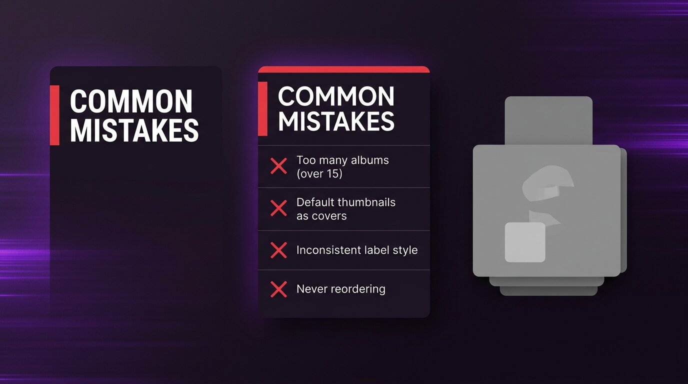 Four red X mistake rows